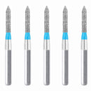Cylindrical Pointed End 1.2 mm Dia. Medium Grit Diamond Bur 5 per pack. 126.12M1