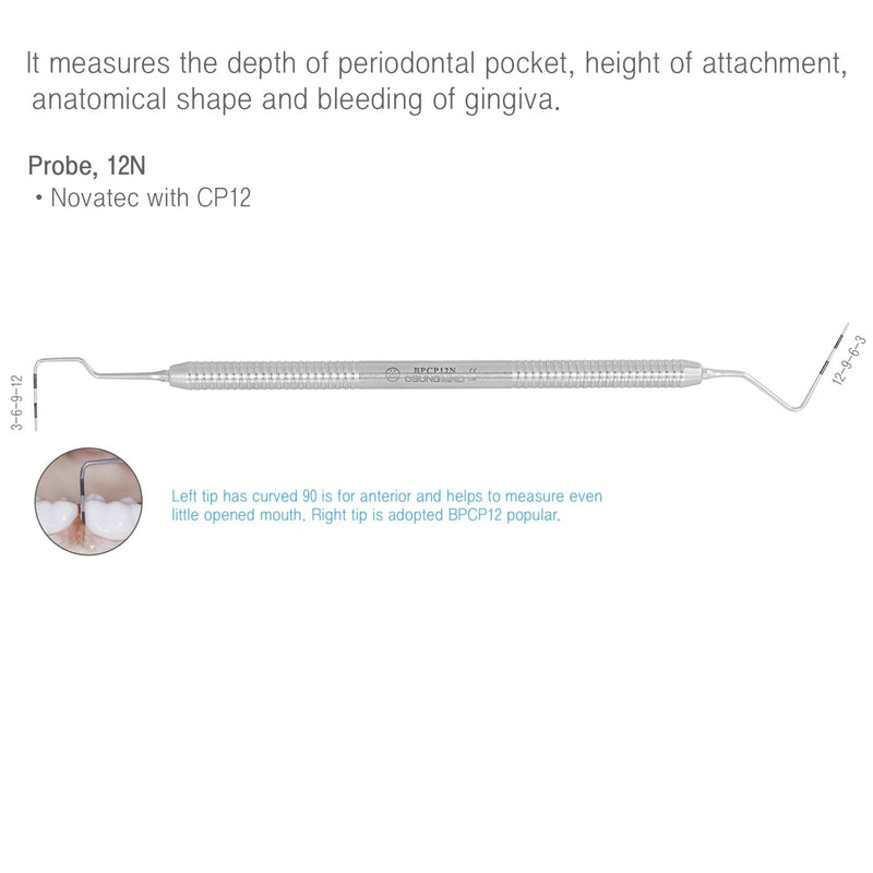 12N Dental Probe Metal handle Osung -BPCP12N