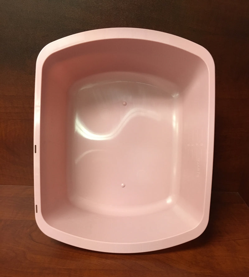 WASH BASIN, RECTANGULAR, 6 QUART, ROSE, SOLD AS 50/CASE GMAX GP41004