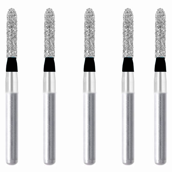 Cylindrical, Hemispherical End 1.4 mm Dia. Extra Coarse Grit Diamond Bur 5 per pack. 137.14EC1