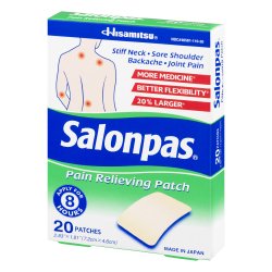 SALONPAS® PAIN RELIEVING PATCHES, SOLD AS 20/CARTON EMERSON 46581011020
