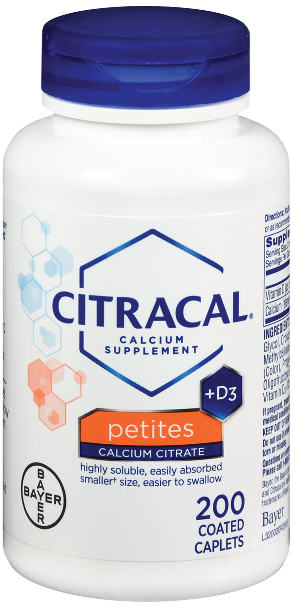 CITRACAL® PETITES VITAMIN D / CALCIUM JOINT HEALTH SUPPLEMENT, SOLD AS 1/BOTTLE BAYER 01650053503