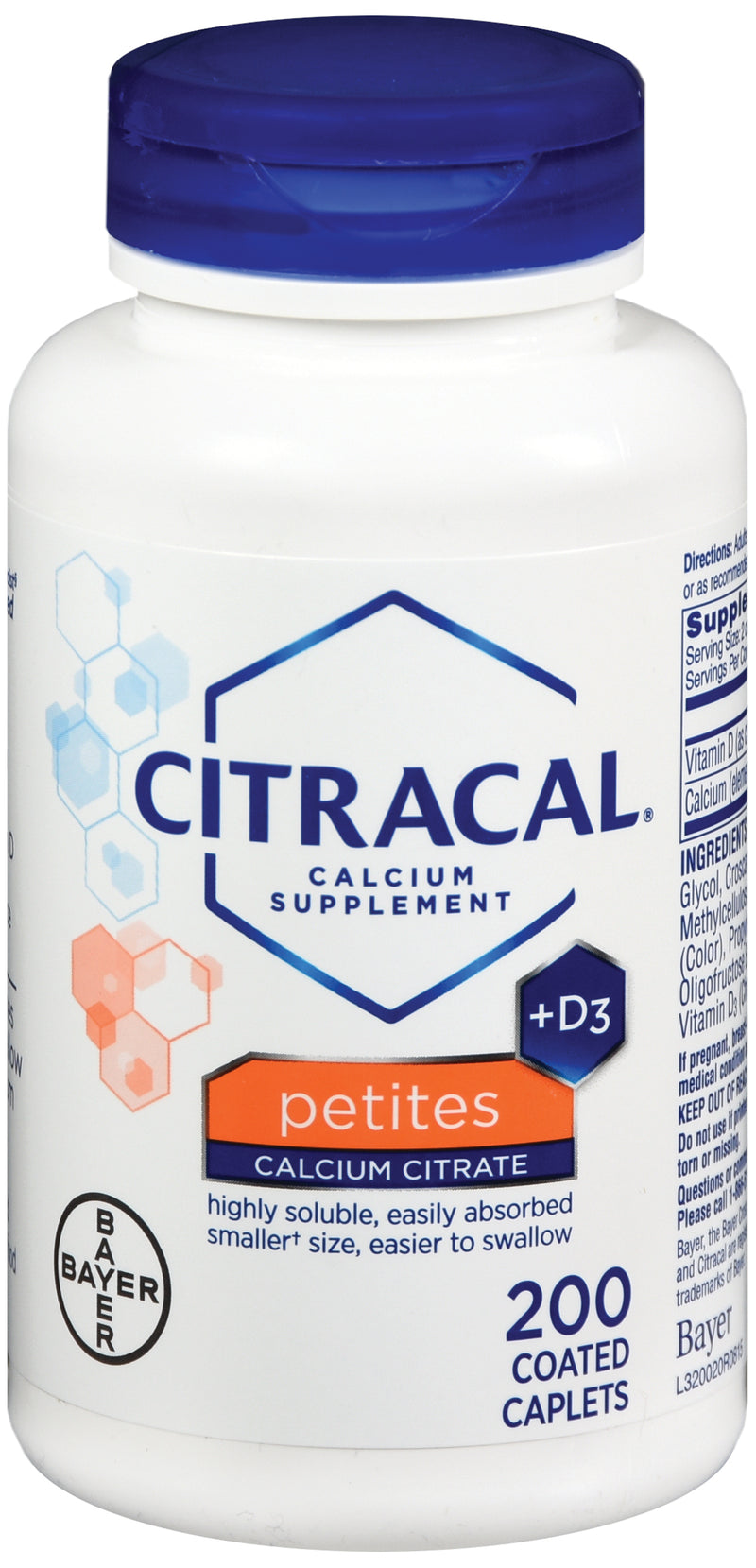 CITRACAL® PETITES VITAMIN D / CALCIUM JOINT HEALTH SUPPLEMENT, SOLD AS 1/BOTTLE BAYER 01650053503