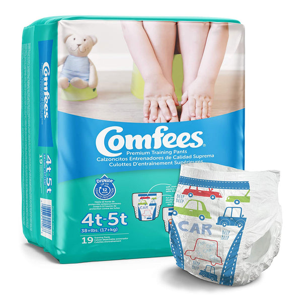 COMFEES® TRAINING PANTS, 12-HOUR PROTECTION, MALE TODDLER, 4T – 5T, OVER 38 LBS., SOLD AS 114/CASE ATTENDS CMF-B4