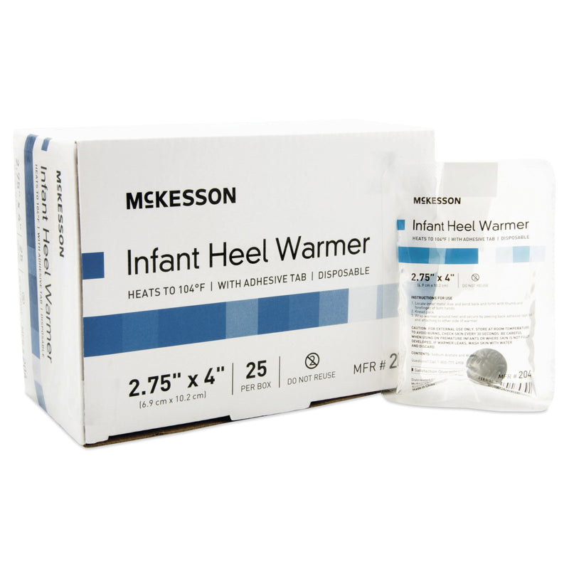 MCKESSON INFANT HEEL WARMER, 2¾ X 4 INCH, SOLD AS 25/BOX MCKESSON 204