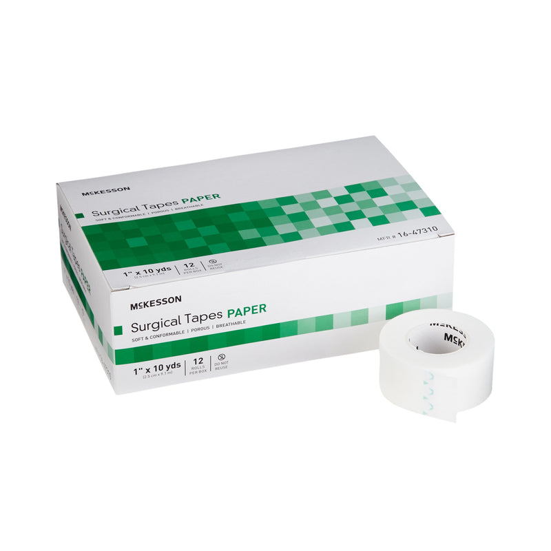 MCKESSON PAPER MEDICAL TAPE, 1 INCH X 10 YARD, WHITE, SOLD AS 12/BOX MCKESSON 16-47310