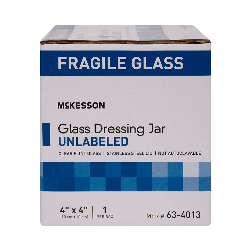 MCKESSON GLASS UNLABELED SUNDRY JAR, 4 X 4 IN, SOLD AS 6/BOX MCKESSON 63-4013