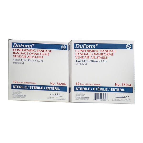 DUFORM® STERILE CONFORMING BANDAGE, 4 INCH X 4-1/10 YARD, 1-PLY, SOLD AS 96/CASE GENTELL 75204