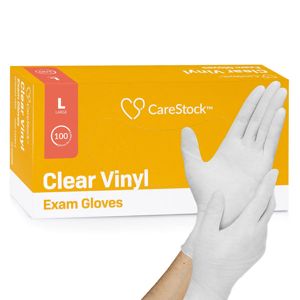 CARESTOCK™ VINYL EXAM GLOVE, LARGE, IVORY, SOLD AS 1000/CASE CARESTOCK CS2596