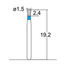 Diabolo 1.5 mm Dia. Medium Grit Diamond Bur 5 per pack. 032.15M1
