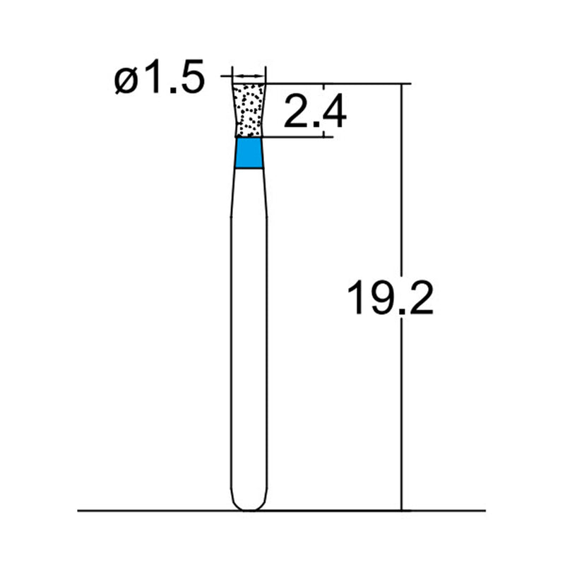 Diabolo 1.5 mm Dia. Medium Grit Diamond Bur 5 per pack. 032.15M1