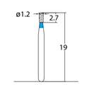 Pear 1.2 mm Dia. Medium Grit Diamond Bur 5 per pack. 237.12M1