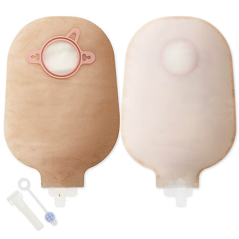 NEW IMAGE™ TWO-PIECE TRANSPARENT UROSTOMY POUCH, 57 MM FLANGE, RED COLOR MATCH, SOLD AS 10/BOX HOLLISTER 18403