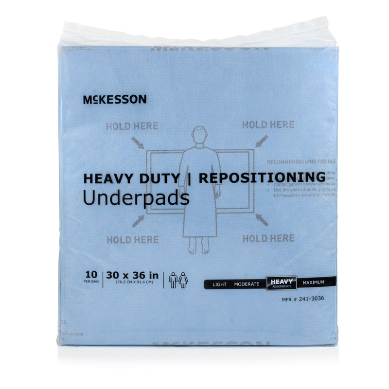 MCKESSON HEAVY-DUTY REPOSITIONING UNDERPADS, 30 X 36 IN., SOLD AS 10/BAG MCKESSON 241-3036