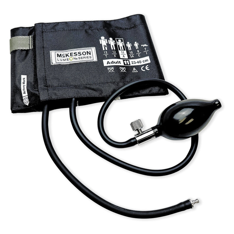 MCKESSON LUMEON™ BLOOD PRESSURE BULB AND CUFF, MEDIUM CUFF, 23 – 40 CM, ADULT, SOLD AS 1/BOX MCKESSON 01-865-11ABKGM