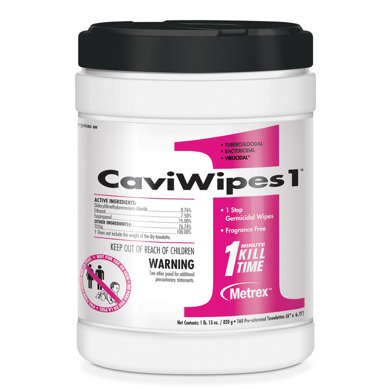 CAVIWIPES1 SURFACE DISINFECTANT, ALCOHOL BASED, NONSTERILE, DISPOSABLE, SOLD AS 160/CAN METREX 13-5100
