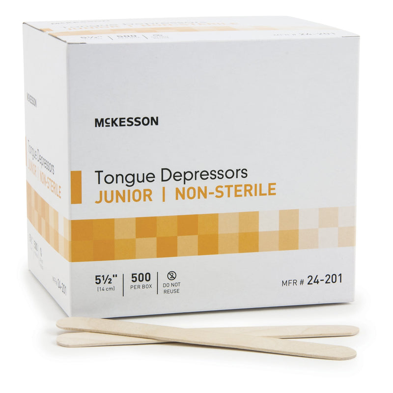 MCKESSON TONGUE DEPRESSOR, WIDE BLADE, NONSTERILE, JUNIOR, SOLD AS 1/BOX MCKESSON 24-201