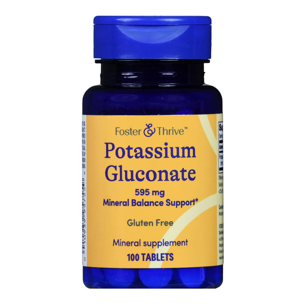 FOSTER & THRIVE™ POTASSIUM GLUCONATE 595 MG TABLETS, SOLD AS 1/BOTTLE MCKESSON 01093995755