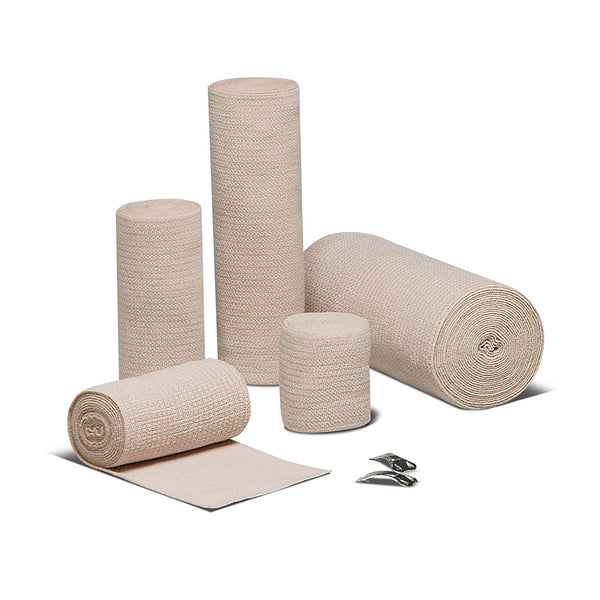 REB® LF CLIP DETACHED CLOSURE ELASTIC BANDAGE, 4 INCH X 5 YARD, SOLD AS 60/CASE HARTMANN 16400000