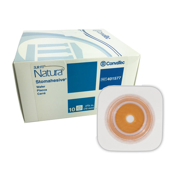 SUR-FIT NATURA® TWO-PIECE STOMAHESIVE® SKIN BARRIER, 70 MM FLANGE, SOLD AS 10/BOX CONVATEC 401577