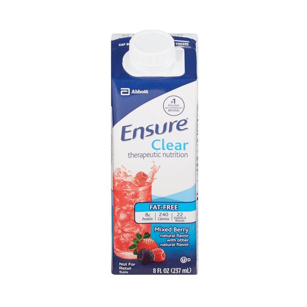 ENSURE® CLEAR THERAPEUTIC NUTRITION, MIXED BERRY, 8-OUNCE CARTON, SOLD AS 24/CASE ABBOTT 64900