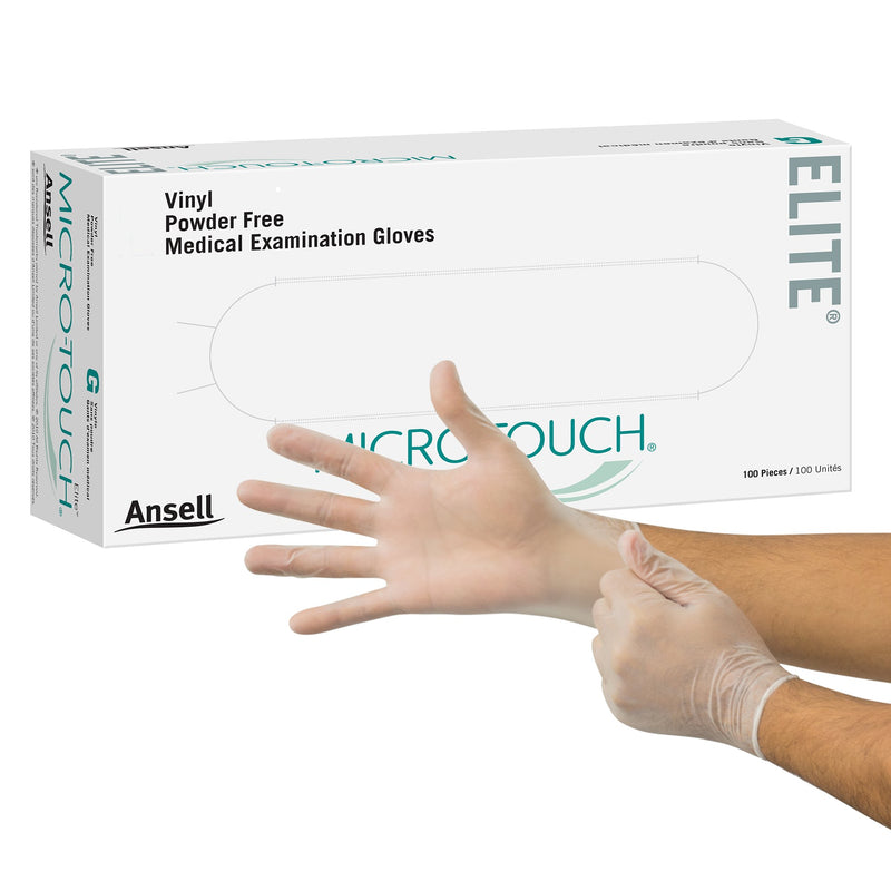 MICRO-TOUCH® ELITE® STRETCH VINYL EXAM GLOVE, MEDIUM, IVORY, SOLD AS 1000/CASE ANSELL 3092