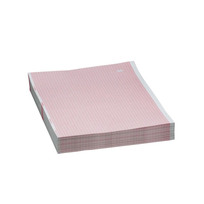 Airlife Ecg/Ekg Paper Paper Extended Life Full Redgrid 300/Pk 8Pk/Cs -2009828-035