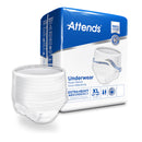 ATTENDS® CARE ADULT ABSORBENT UNDERWEAR, HEAVY ABSORBENCY, X-LARGE, WHITE, SOLD AS 100/CASE ATTENDS APV40100
