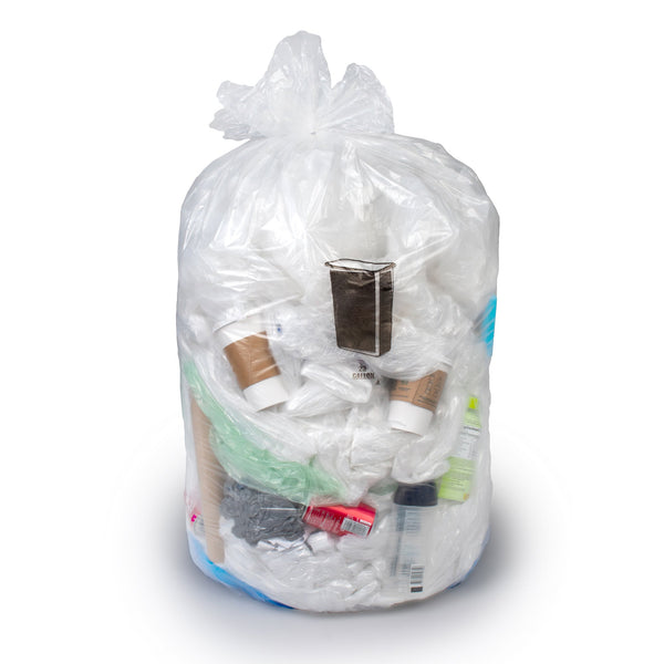 COLONIAL BAG MEDIUM DUTY TRASH BAG, CLEAR, 15 GAL., SOLD AS 1/CASE COLONIAL CHD33MC