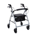 MCKESSON FOLDING ALUMINUM FOUR-WHEEL ROLLATOR, SILVER, SOLD AS 1/EACH MCKESSON 146-R726SL