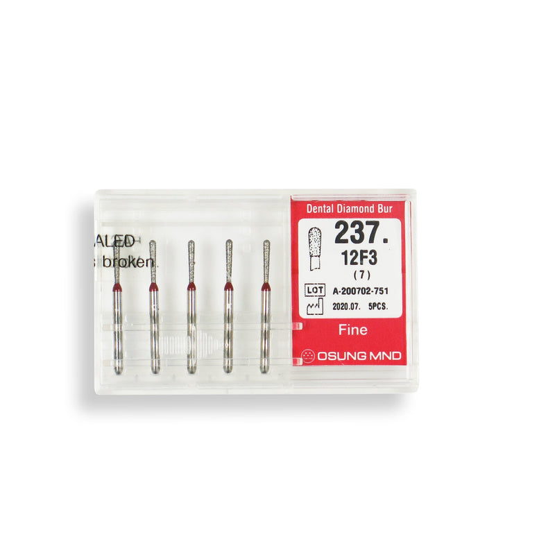 Pear 1.2 mm Dia. Fine Grit Diamond Bur 5 per pack. 237.12F3