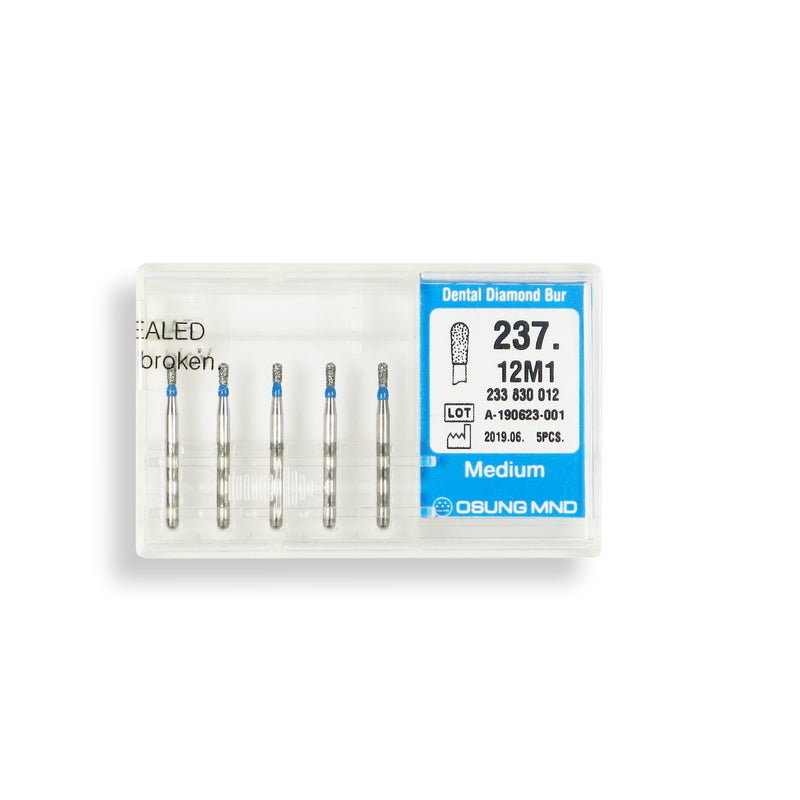 Pear 1.2 mm Dia. Medium Grit Diamond Bur 5 per pack. 237.12M1