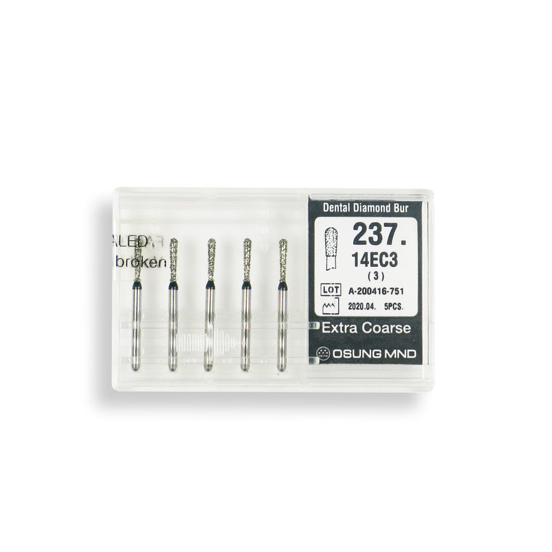 Pear 1.4 mm Dia. Extra Coarse Grit Diamond Bur 5 per pack. 237.14EC3