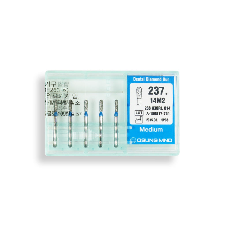 Pear 1.4 mm Dia. Medium Grit Diamond Bur 5 per pack. 237.14M2