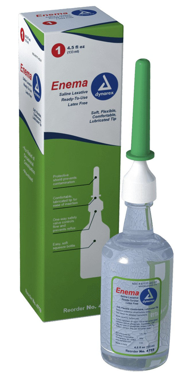 DYNAREX SALINE ENZYME ENEMA, SOLD AS 48/CASE DYNAREX 4719
