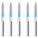 Cylindrical, Ogival End 1.3 mm Dia. Medium Grit Diamond Bur 5 per pack. 245.13M1 - Osung USA