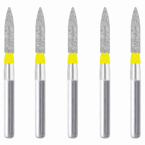 Cylindrical, Ogival End 1.6 mm Dia. Extra Fine Grit Diamond Bur 5 per pack. 245.16EF1