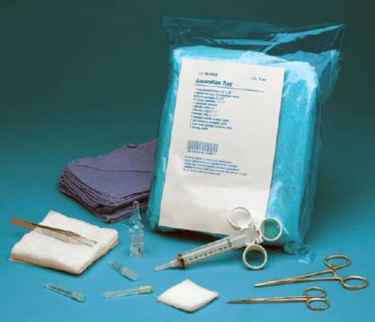 Cardinal Health Laceration Tray Tray Laceration 13Pc Websterneedle Holder 20/Cs -25004-040