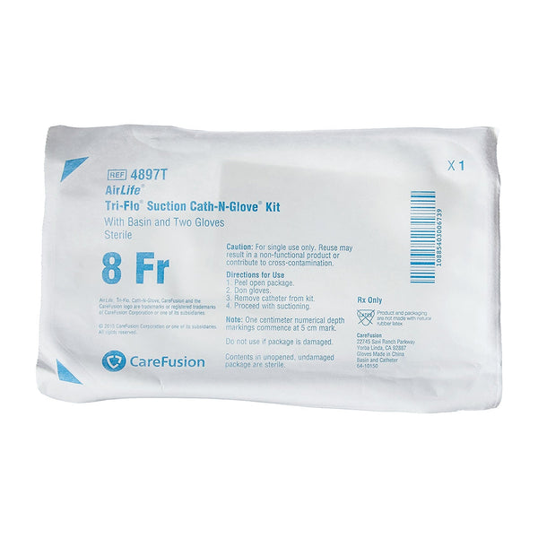 Airlife Tri-Flo Cath-N-Glove Economy Suction Kit Kit Suction 8Fr 10/Pk 10Pk/Cs -4897T
