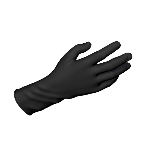 Dynarex Nitrile Exam Gloves Exam Gloves, Black, Nitrile, Xx-Large, Non-Sterile, 100/Bx, 10 Bx/Cs -2525