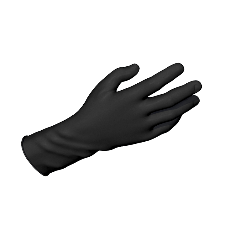 Dynarex Nitrile Exam Gloves Exam Gloves, Black, Nitrile, Xx-Large, Non-Sterile, 100/Bx, 10 Bx/Cs -2525