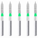 Cylindrical, Ogival End, Side Cutting Only 1.6 mm Dia. Coarse Grit Diamond Bur 5 per pack. 255.16C1