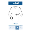 MCKESSON NONREINFORCED SURGICAL GOWN WITH TOWEL, LARGE, BLUE, SOLD AS 1/PACK MCKESSON 183-I90-7020-S1