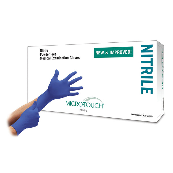 MICRO-TOUCH® NITRILE EXAM GLOVE, SMALL, BLUE, SOLD AS 10/CASE ANSELL 6034301