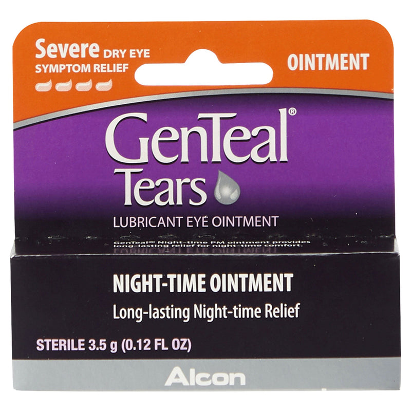 GENTEAL® NIGHT-TIME LUBRICANT EYE OINTMENT SEVERE DRY EYE SYMPTOM RELIEF, SOLD AS 1/EACH ALCON 30065051801