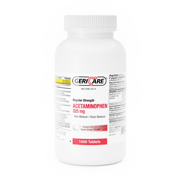 GERI-CARE® REGULAR STRENGTH ACETAMINOPHEN, SOLD AS 1/BOTTLE GERI-CARE 101-10-GCP