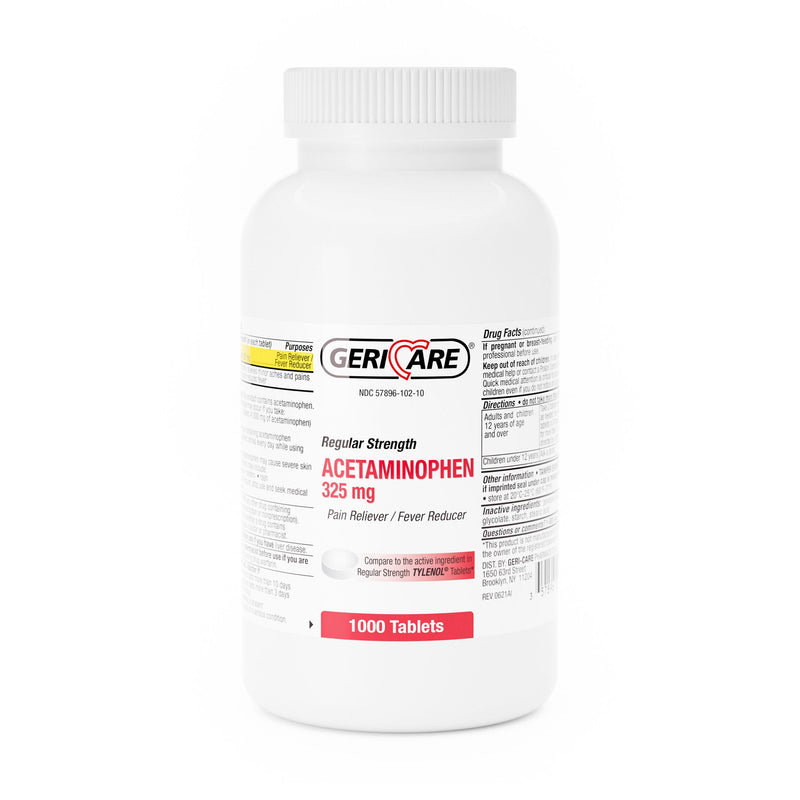 GERI-CARE® REGULAR STRENGTH ACETAMINOPHEN, SOLD AS 12/CASE GERI-CARE 101-10-GCP