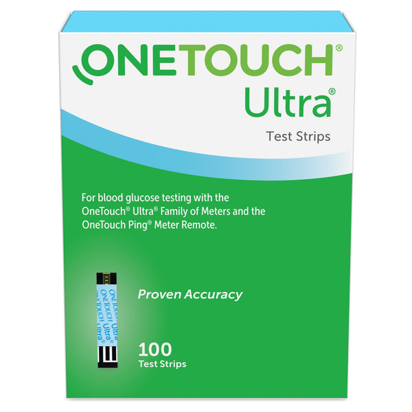 ONETOUCH® ULTRA® BLUE BLOOD GLUCOSE TEST STRIP, SOLD AS 100/BOX LIFESCAN 02289504