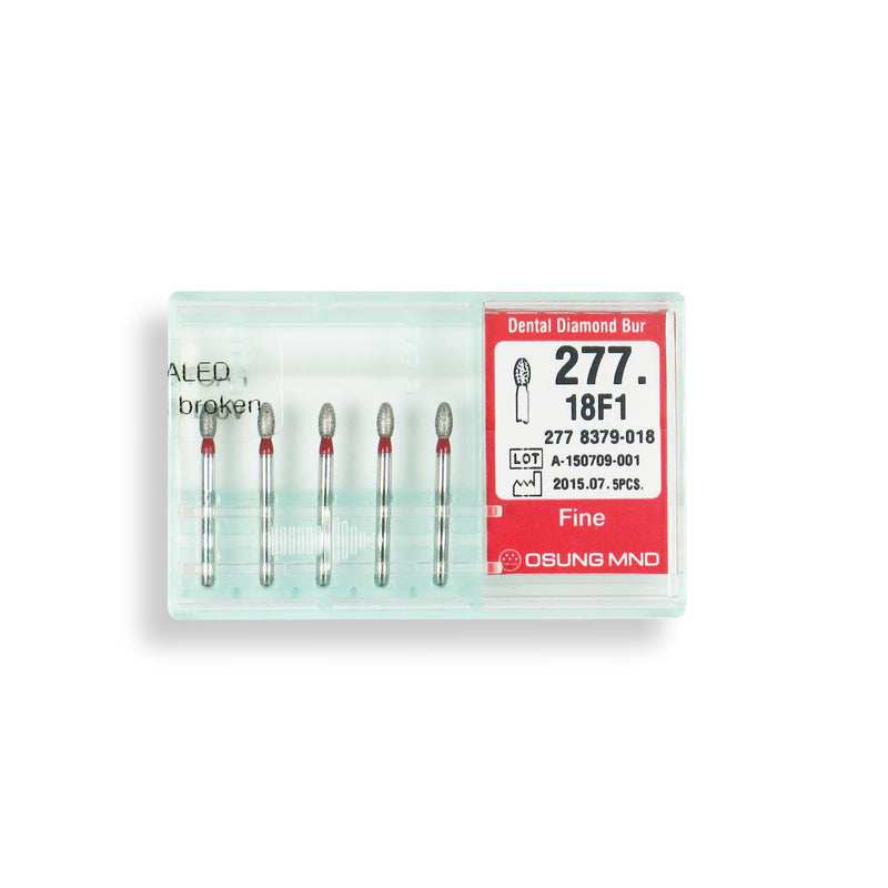 Egg 1.8 mm Dia. Fine Grit Diamond Bur 5 per pack. 277.18F1
