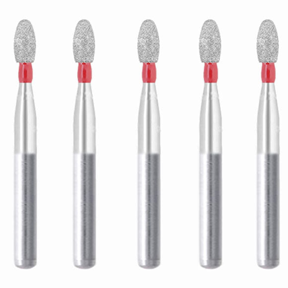 Egg 2.1 mm Dia. Fine Grit Diamond Bur 5 per pack. 277.21F1